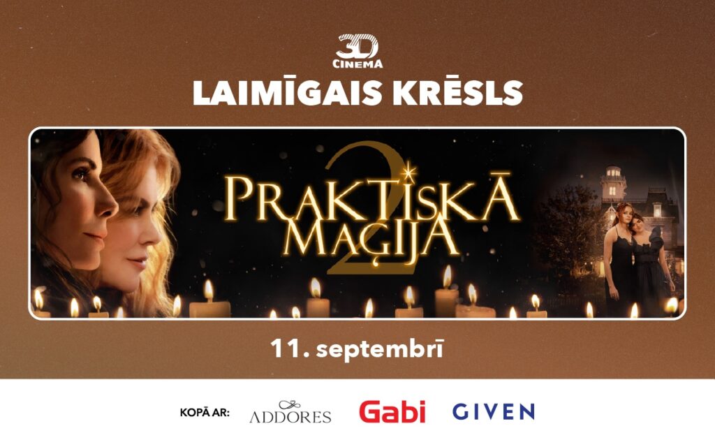 "Laimīgais krēsls" kino "3D Cinema"