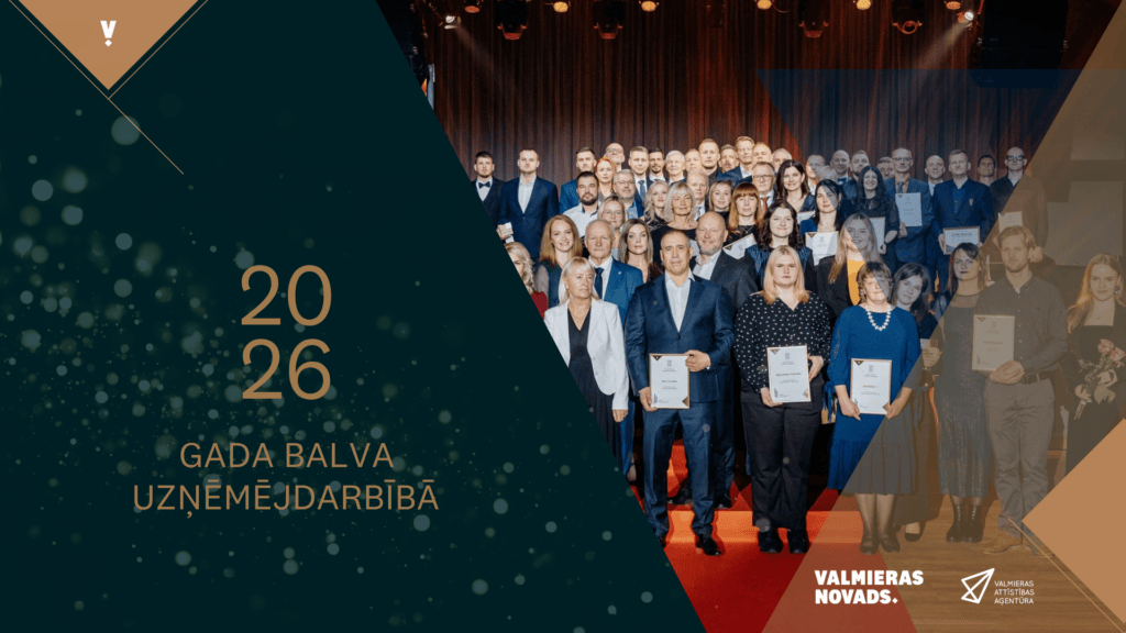 Pasniegs “Valmieras novada gada balvu uzņēmējdarbībā”