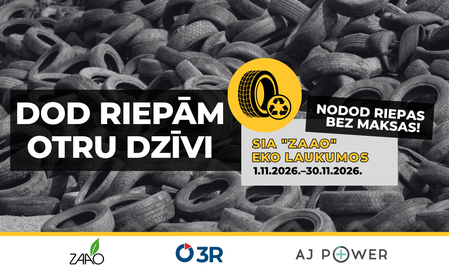 Rudens riepu maiņas sezonā atgriežas vides akcija 