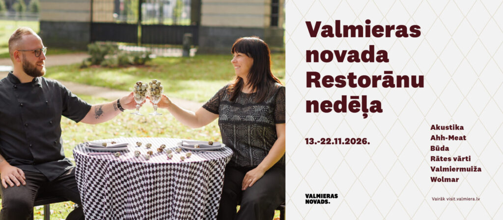 Valmieras novada restorānu nedēļa 2026 - 13. - 22. novembris. Attēlā pie viena galda sēž ražotājs un restorānu pārstāvji